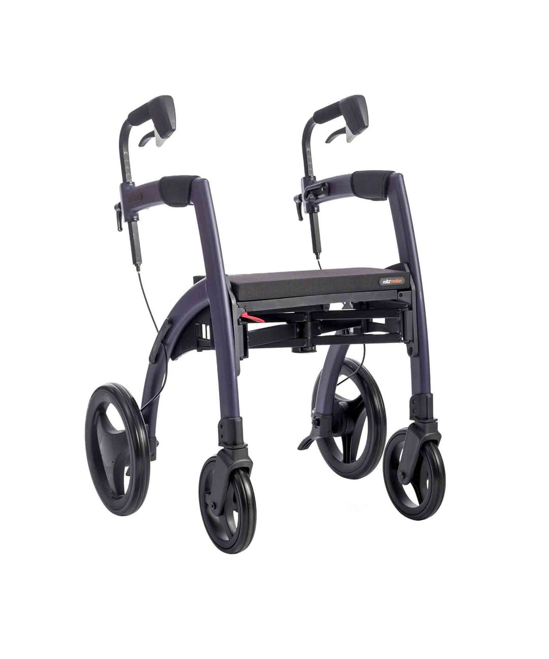 A purple Rollz Motion rollator on a white background