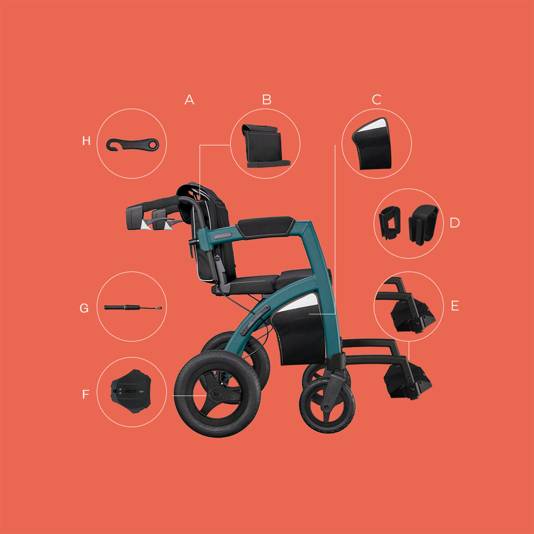 The Rollz Motion Performance with details of what comes in the box when it arrives once a person and purchased it