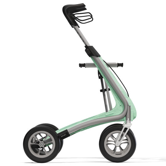 A cross-section of byACRE 'Nordic Pioneer' walker rollator showing an aluminium core.