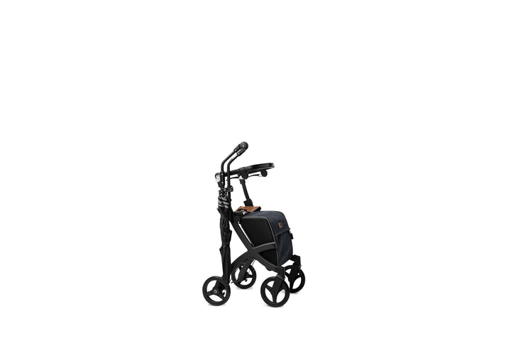 The 'Rollz Flex' walking frame with an umbrella attached, on a white background