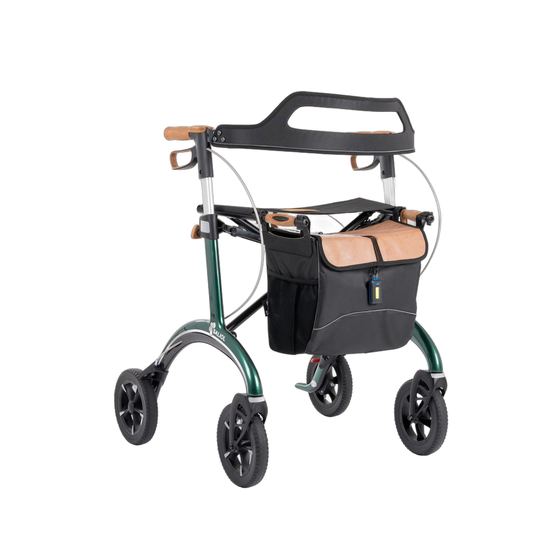Saljol Caron Rollator Walker with Bag and Backrest and light