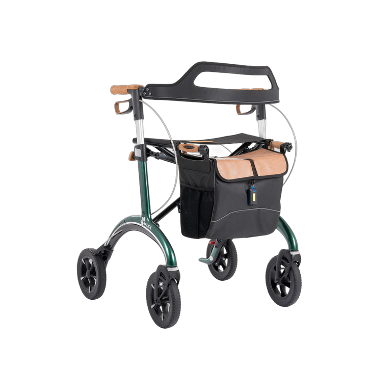 Saljol Caron Rollator Walker with Bag and Backrest and light