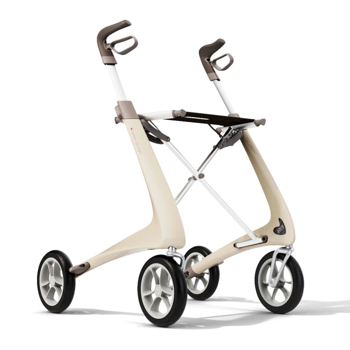 A white 'byACRE Carbon Ultralight' rollator