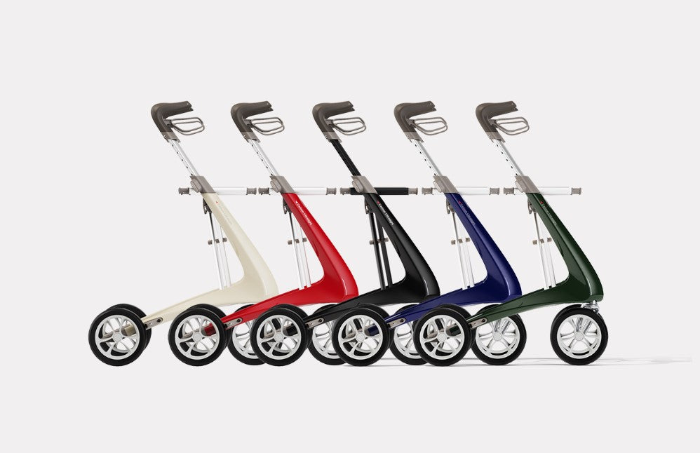 the byACRE Ultralight walker rollator comes in five colours